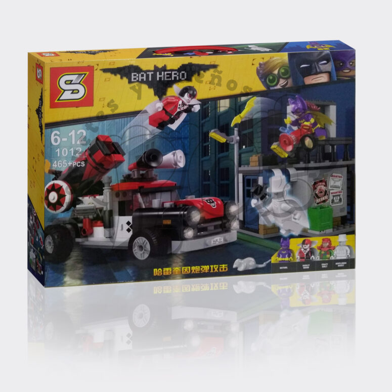 Setx1 Auto Harley Quinn + 4personajes BAT HEROE Sy1012- 465 Piezas