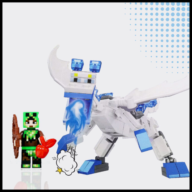 Sy1035B  Minecraft My World DRAGÓN BLANCO +1 Minfigura