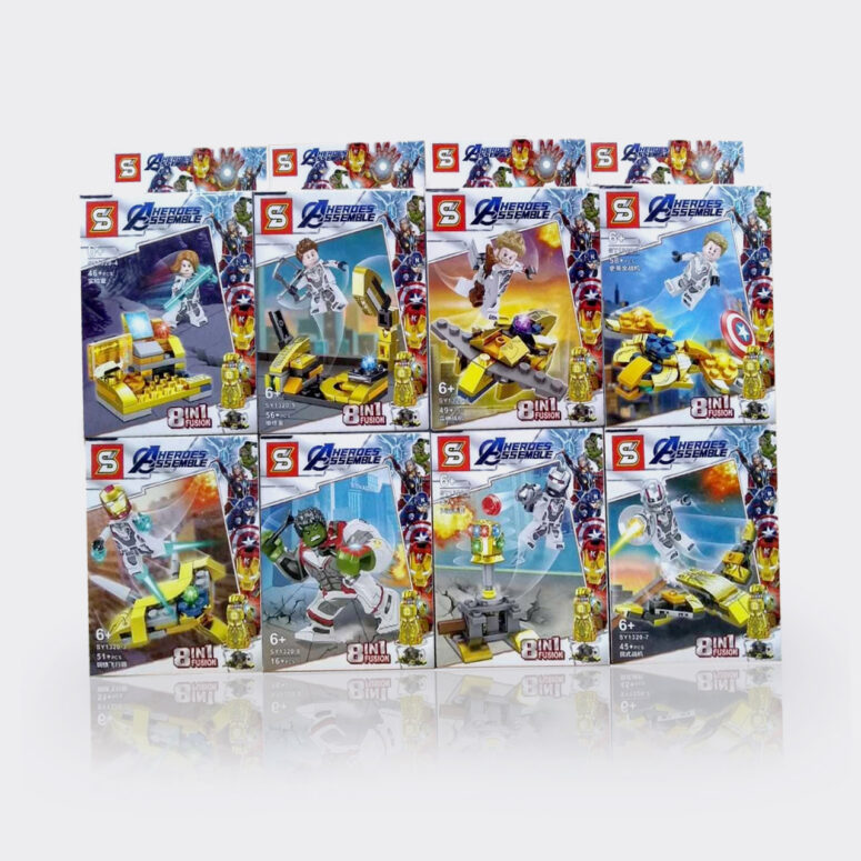 Sy1320 GUANTE Avengers x8 Minifiguras