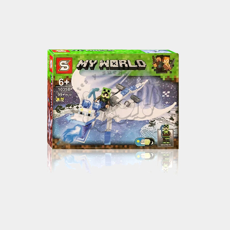 Sy1035B  Minecraft My World DRAGÓN BLANCO +1 Minfigura