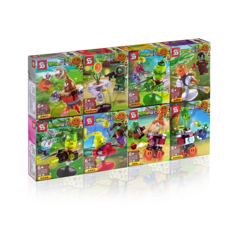 Bloques Sy1531 Plants vs Zombies x8 Minifiguras