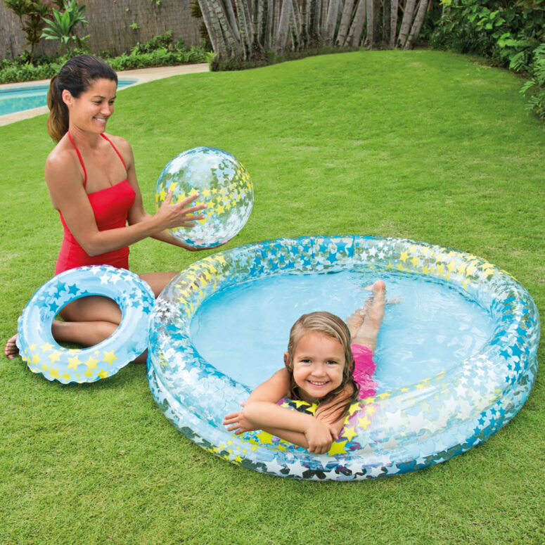 Pileta inflable redonda Intex Stargaze 59460NP de 122cm x 25cm con ESTRELLAS