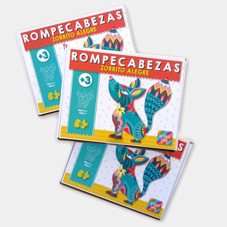 Puzzle Diseño De Autor - 16 Piezas Aldea Feliz