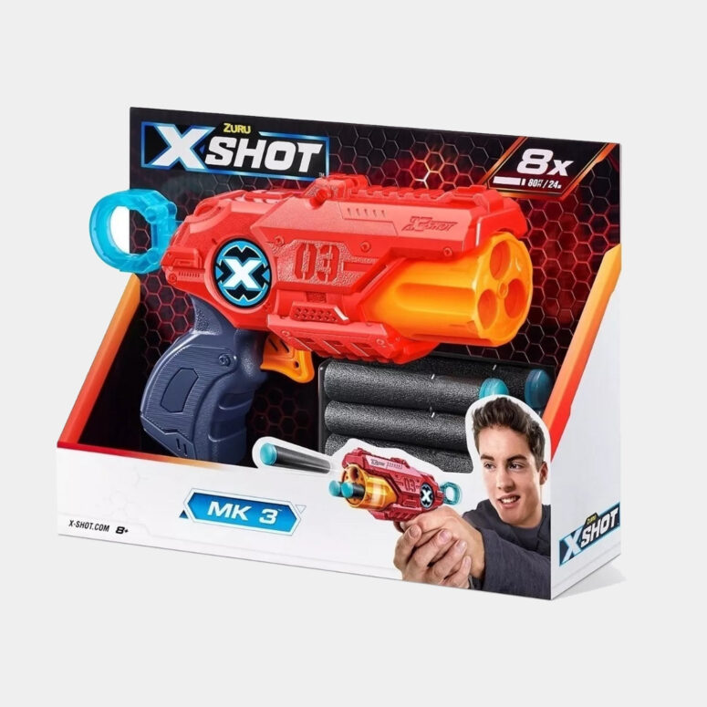 Pistola Mk-3 X-shot Con 8 Dardos - Zuru N
